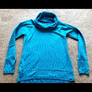 Reebok fleece turquoise size medium soft cowl neck